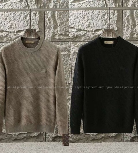 [국내배송] 버*리 레더암패치 포인트로고 울니트(2color)