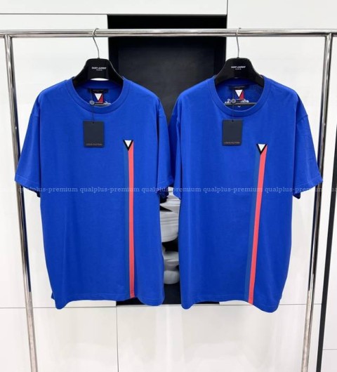 루이비통 쇼트 슬리브드 엠브로이더드 코튼 반팔티셔츠