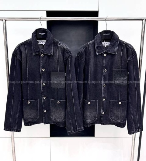 로에베 애너그램 패치 데님 자켓