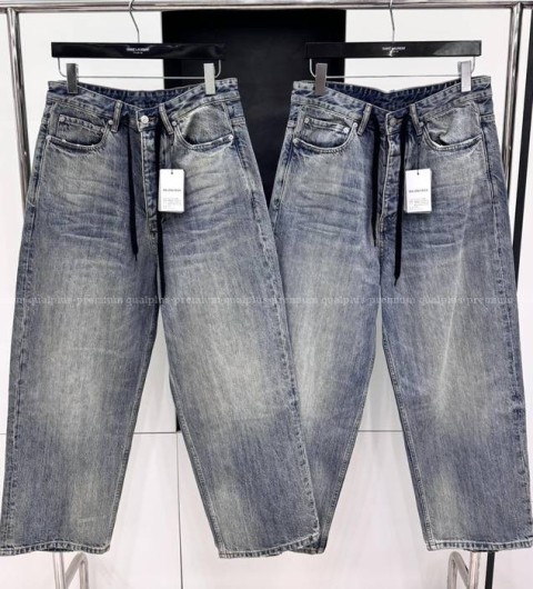 발렌시아가 데님 배기 팬츠