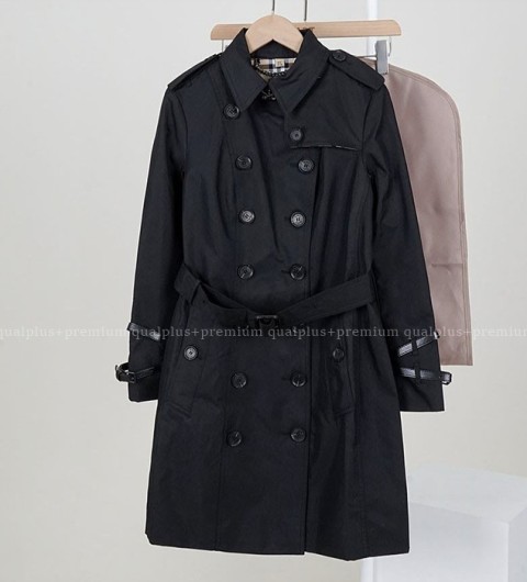 [국내배송] 버*리 가죽버클 트렌치 코트