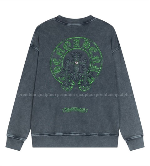 [국내배송] 크*하츠 말발굽 십자가패치 자수 스티치 워싱 맨투맨