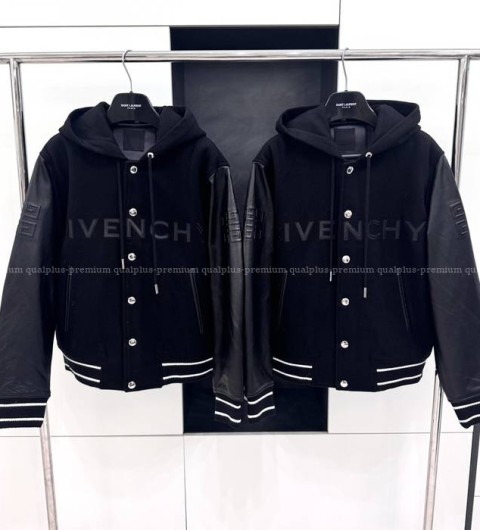 지방시 후드 바시티 블루종 자켓