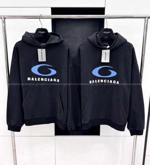 발렌시아가 루프 스포츠 아이콘 후드티셔츠