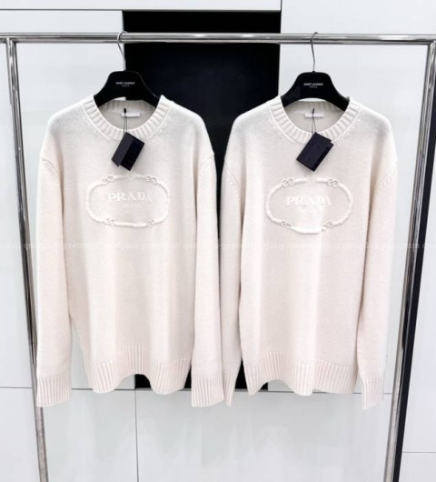 프라다 로고 캐시미어 니트