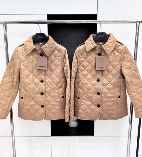 버버리 퀄팅 체크 자켓 여성용