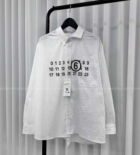 [국내배송] 메* 마르지엘라 맥시 로고 프린팅 비대칭 셔츠