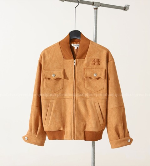 [국내배송] 미*미우 수입 여성 스웨이드 블루종 자켓