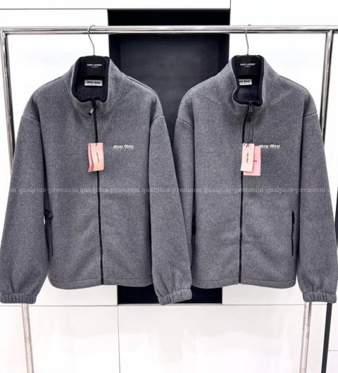 미우미우 플리스 집업 자켓