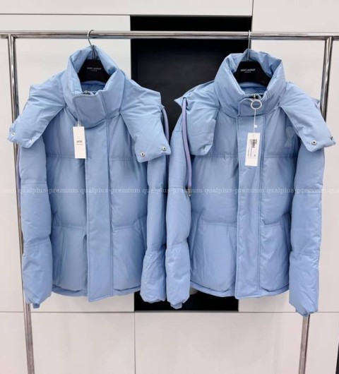 아미 로고 후드 패딩