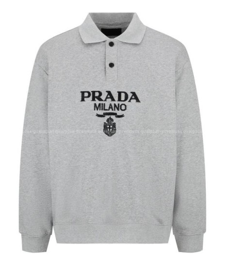 프라다 로고 폴로 스웨트셔츠 맨투맨