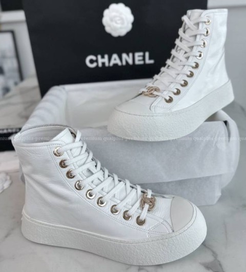 샤넬 24P 하이탑 스니커즈 여성용