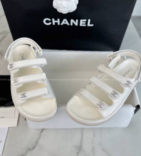 샤넬 24S 트리플 벨크로 스트랩 샌들 여성용