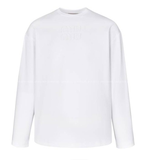 미우미우 로고 긴팔티셔츠