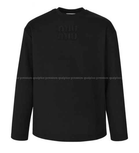 미우미우 로고 긴팔티셔츠