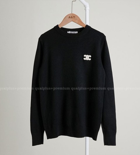 [국내배송] 셀*느 트리옹프 울 크루넥 니트 풀오버 (2color)