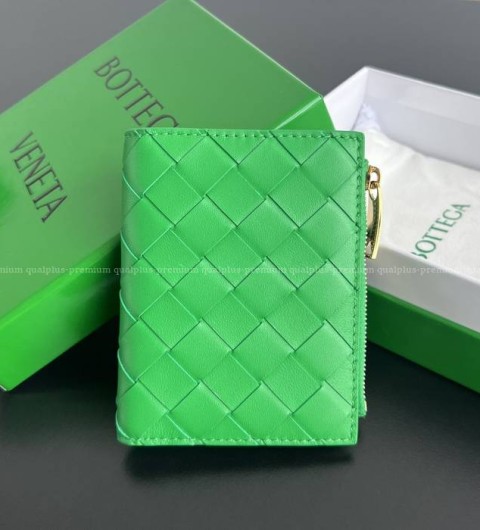 보테가베네타 742330 인트레치아토 폴더 지퍼 지갑 스몰 남녀공용