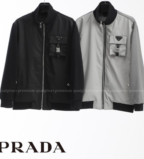 [국내배송] 프*다 삼각로고 리나일론 개버딘 울 가디건