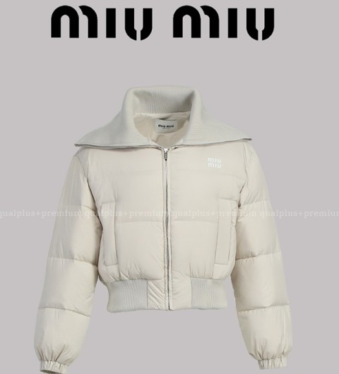 [국내배송] 미*미우 크롭 테크니컬 패브릭 다운 재킷