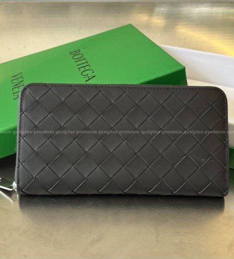 보테가베네타 593217 인트레치아토 지퍼 어라운드 장지갑 남성용