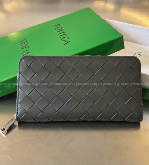 보테가베네타 593217 인트레치아토 지퍼 어라운드 장지갑 남성용