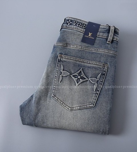 [국내배송] 루*비통 모노엠보 포인트 스판 데님진