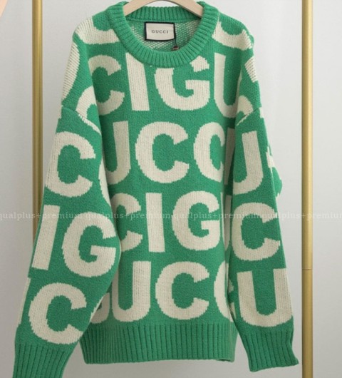 [국내배송] 구* 로고 인타르시아 울 스웨터