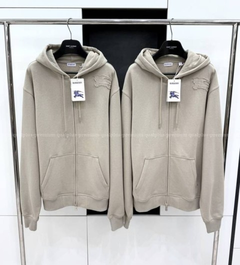 버버리 코튼 지퍼 후디 자켓