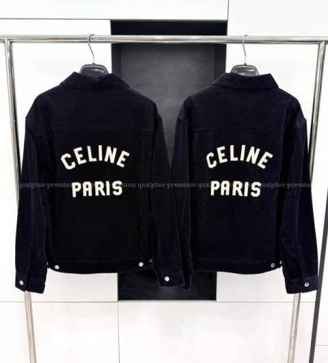 셀린느 로고 트러커 코듀로이 자켓