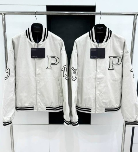 프라다 장식 코튼 바머 자켓