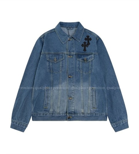 [국내배송] 크*하츠 멀티 블랙 크로스패치 데님쟈켓