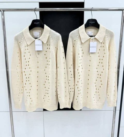 지방시 펀칭 폴로 니트