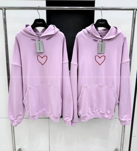 발렌시아가 러버 후드티셔츠