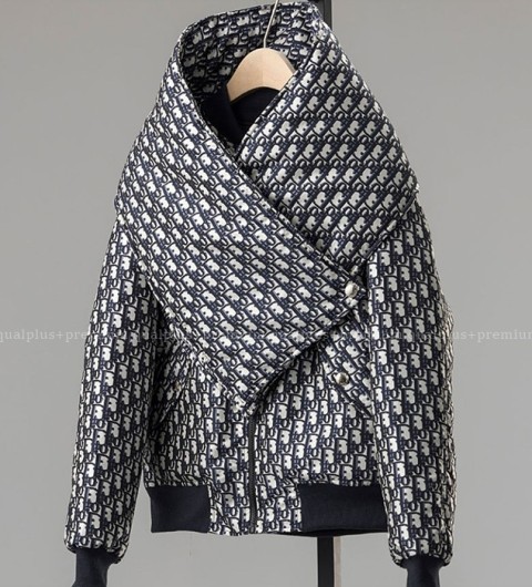 [국내배송] 디* 크리스 크로스 칼라 봄버 재킷