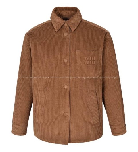 미우미우 로고 코듀로이 자켓