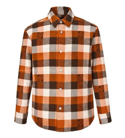 루이비통 버튼 다운 롱 슬리브드 플란넬 셔츠