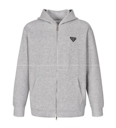프라다 로고 후드집업 자켓