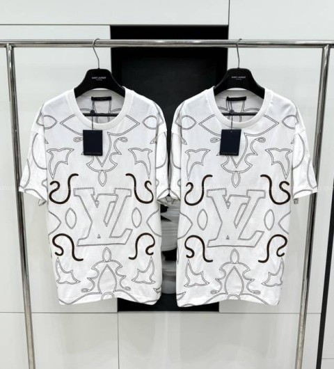 루이비통 엠브로이더드 코튼 반팔티셔츠