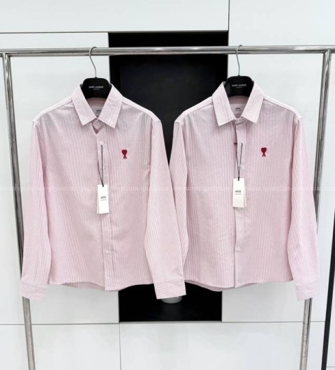 아미 하트 스트라이프 셔츠