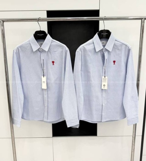 아미 하트 스트라이프 셔츠