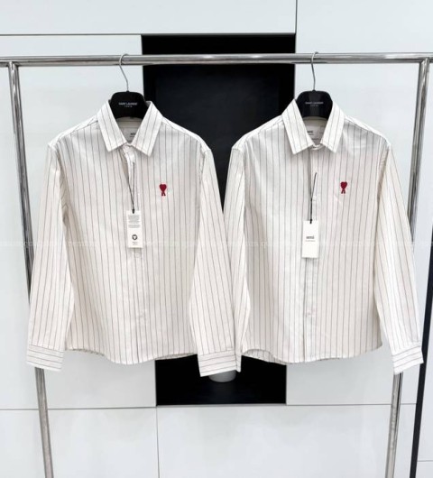 아미 하트 스트라이프 셔츠