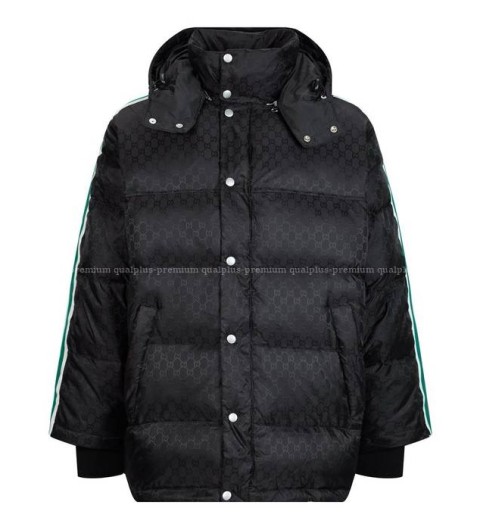 구찌 웹 스트라이프 자카드 다운 패딩