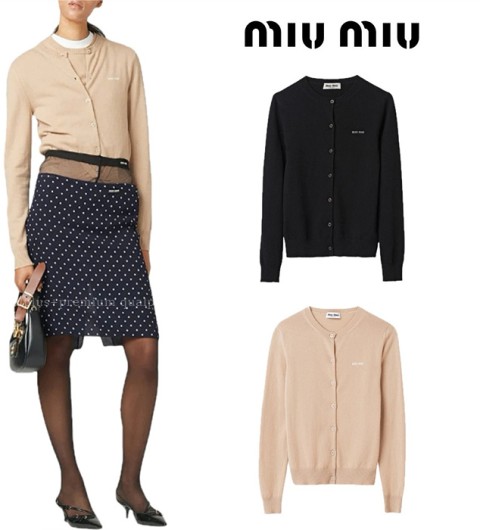 [국내배송] 미*미우 라운드 가디건(2COLOR)