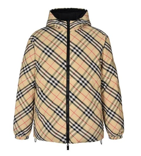 버버리 체크 리버서블 나일론 퍼퍼 다운 패딩