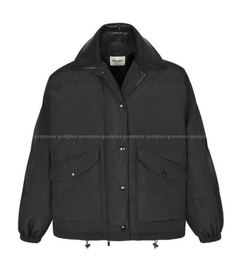 미우미우 나일론 카라 다운 패딩