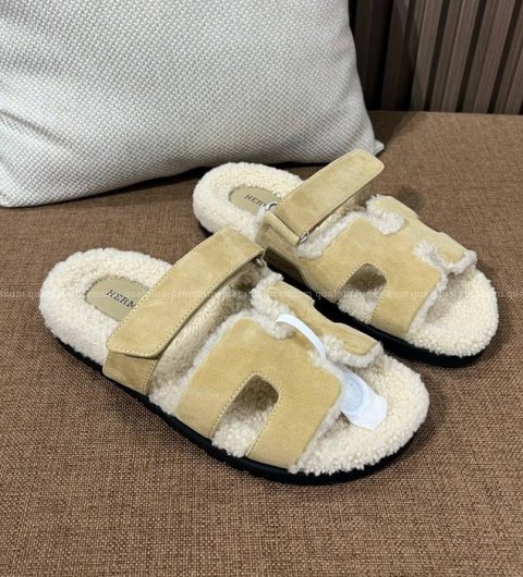 에르메스 시프레 시어링 샌들 슬리퍼 여성용