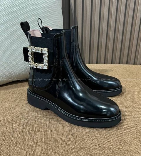 로저비비에 비브 레인저스 스트라스 버클 첼시 앵클 부츠 여성용