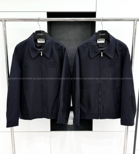 미우미우 스트라이프 집업 자켓 여성용