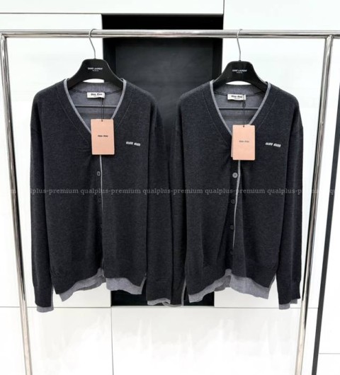 미우미우 페이크 투피스 캐시미어 가디건