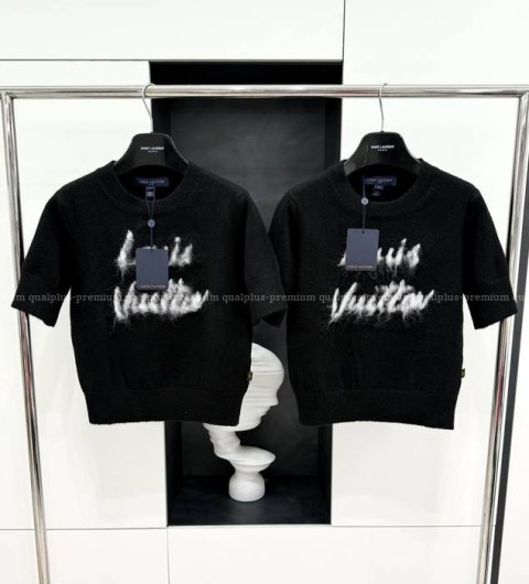 루이비통 브러시드 니트 톱 반팔 여성용